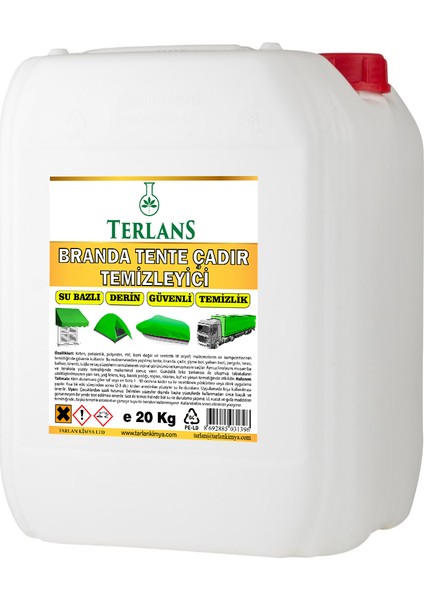 Terlans Branda Tente ve Çadır Temizleyici 20 kg Su Bazlı 20 kg