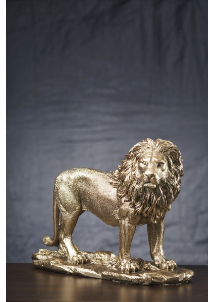 Antik Masa Üstü Aslan Biblo