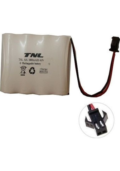 4.8V 1100MAH Siyah Soketli Oyuncak Araba Pili