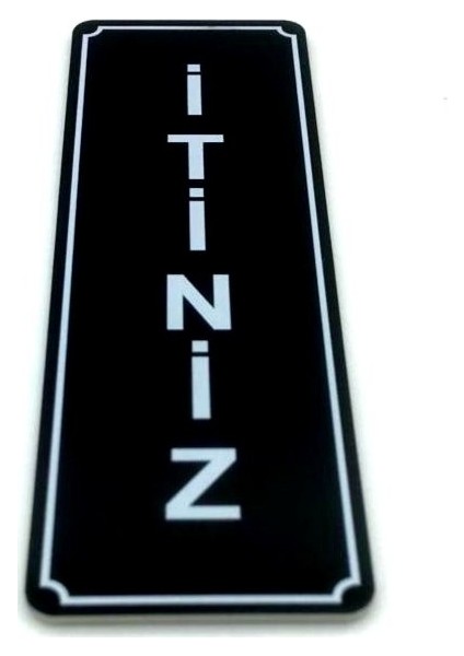 Itiniz Kapı Yönlendirme Levhası 5 cm x 15 cm Siyah Tabela