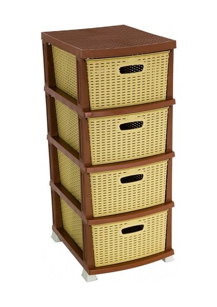 Rattan Komidin (4 Çekmeceli Sebzelik)
