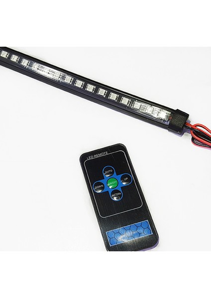 Off Road Çakarlı LED Koyu Turuncu-Beyaz Çift Renk 24 Modlu Kumandalı 56CM