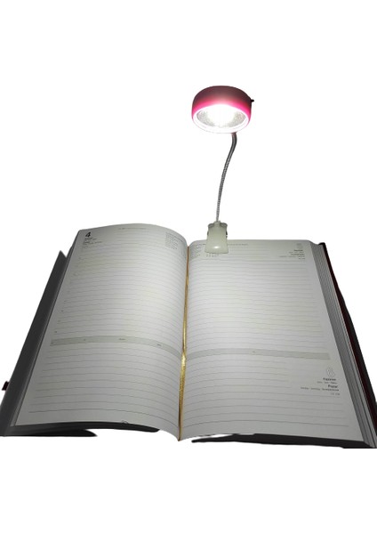 Morzahome Kıskaclı Saat Pilli LED Kitap Okuma-Yukseklik : 15 cm
