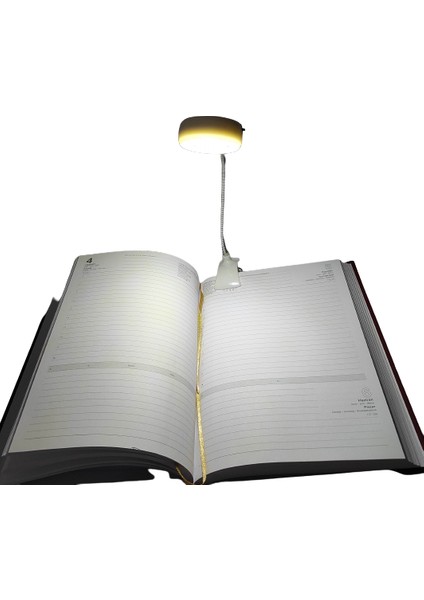 Morzahome Kıskaclı Saat Pilli LED Kitap Okuma-Yukseklik : 15 cm