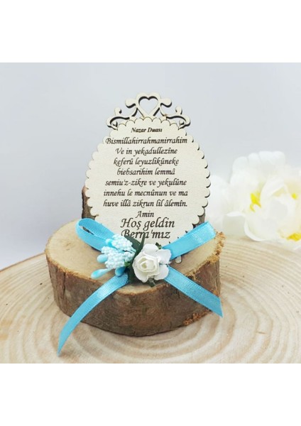 30 Adet Isim Baskılı Dualı Ahşap Magnet Sünnet Lik