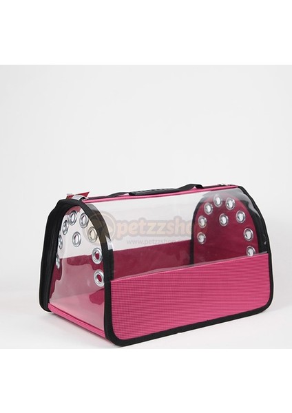 Şeffaf Flybag Pet Taşıma Çantası Pembe 26X43X27H cm
