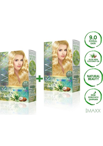 Maxx Deluxe Natural Beauty  9.0  Doğal Sarı 2'li Set Boya