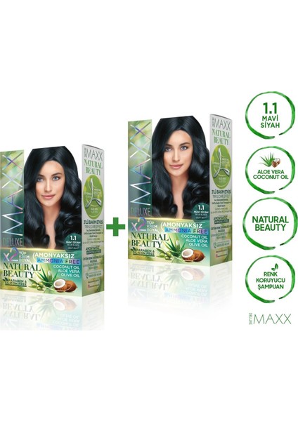 Natural Beauty 1.1 Mavi Siyah 2'li Set Boya