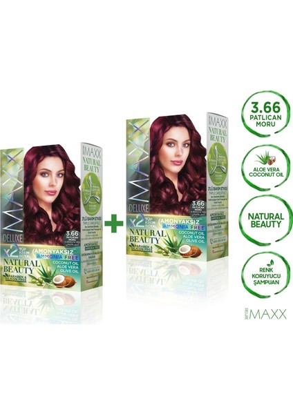 Natural Beauty 3.66 Patlıcan Moru 2'li Set Boya