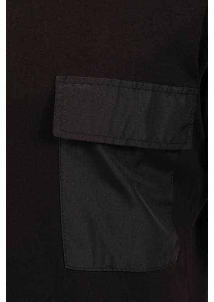 Erkek Şort T-Shirt Cepli Eşofman Takımı - Siyah