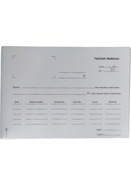 Tahsilat Makbuzu 40 Sayfa 2 Nüsha 13 x 20 cm fiyatları