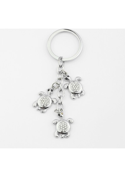 Kaplumbağa Taşlı Tasarım Anahtarlık