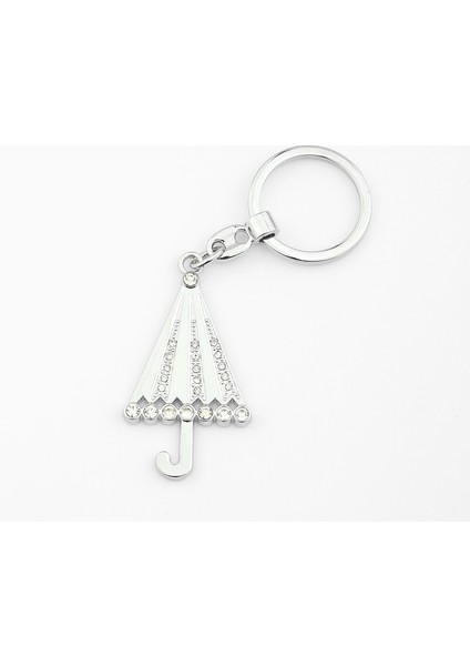 Taşlı Şemsiye Tasarımlı Şık Anahtarlık