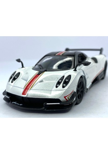 2016 Pagani Huayra Bc (Şeritli) - Çek Bırak 5inch. Lisanslı Model Araba, Oyuncak Araba 1:38