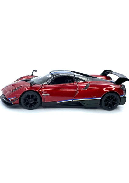 2016 Pagani Huayra Bc (Şeritli) - Çek Bırak 5inch. Lisanslı Model Araba, Oyuncak Araba 1:38