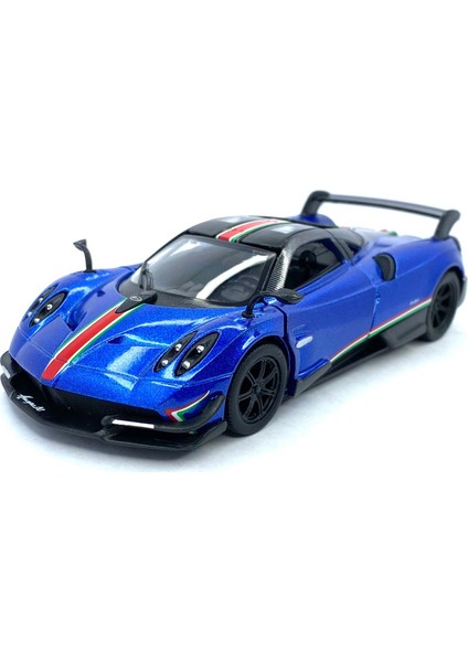 2016 Pagani Huayra Bc (Şeritli) - Çek Bırak 5inch. Lisanslı Model Araba, Oyuncak Araba 1:38 modelleri