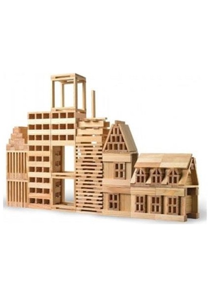 Ahşap Yapı Blokları Wood City Blocks 200 Parça