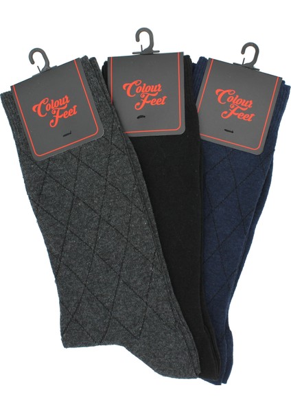 12'li Paket Siyah Gri Lacivert Erkek Çorap modelleri