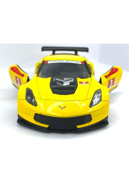 2016 Corvette C7.r Çek Bırak 5inch. Lisanslı Model Araba , Oyuncak Araba 1:36