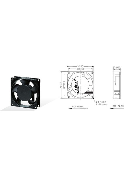 Asian Tech Store 110 Volt Fan 9 cm 25 mm