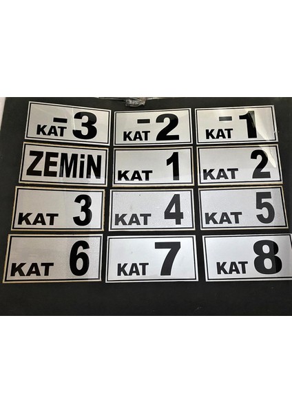 Kat Numarası 8X15 Kendinden Yapışkanlı -3 Den 20'ye