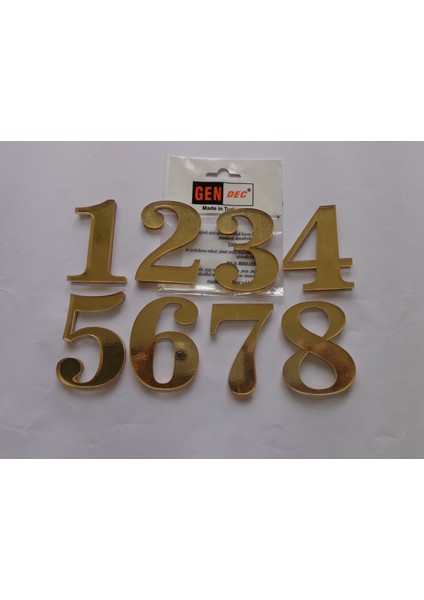 7 cm Altın Sarı No:1-2-3-4-5-6-7-8