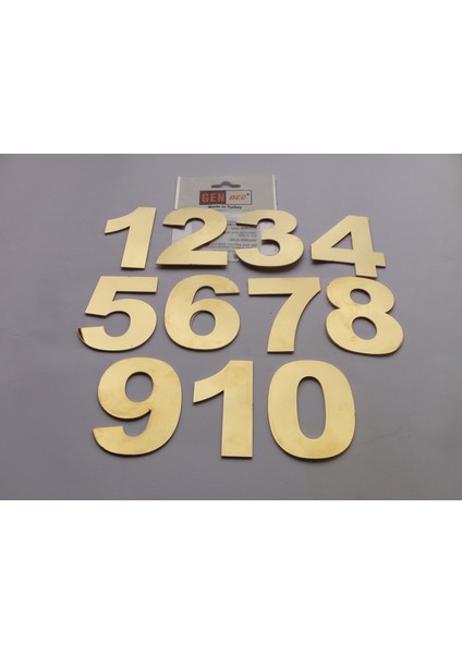 8 cm Altın Sarı Paslanmaz Metal No:1-2-3-4-5-6-7-8-9-1-0 Kapı Numarası ,villa ,birim No
