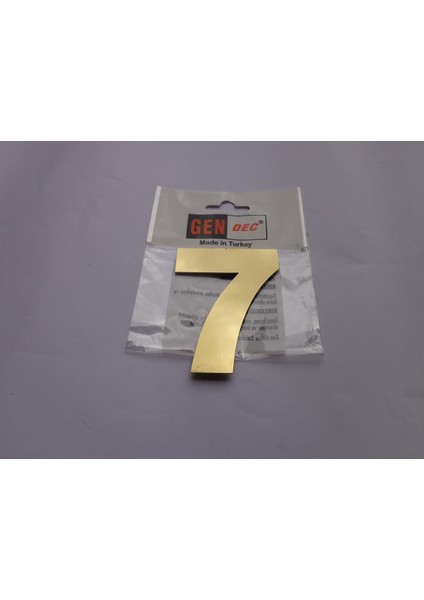 8 cm Altın Sarı Paslanmaz Metal No:7 Kapı Numarası ,villa ,birim No