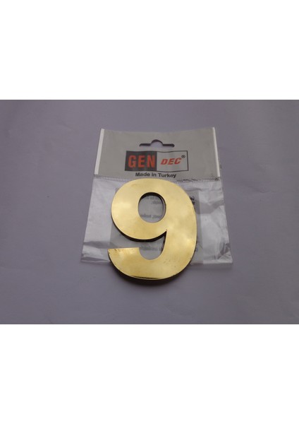 8 cm Altın Sarı Paslanmaz Metal No:9 Kapı Numarası ,villa ,birim No