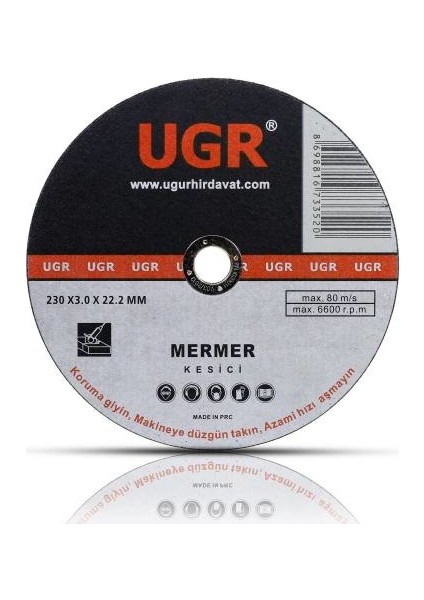 Mermer Kesici Taşlama Makinesi Diski 230X3X22 mm