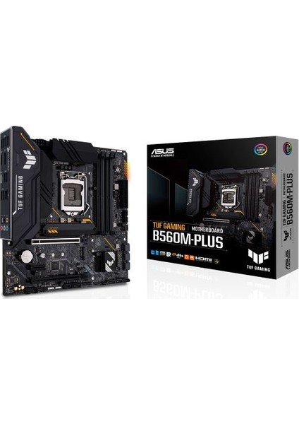 Tuf Gamıng B560M-Plus Intel B560 Lga1200 DDR4 5000 Dp Hdmı 2X M2 Usb3.2 Aura Rgb 2.5Gb Matx(Tuf Gamıng B560M-Plus) Anakart