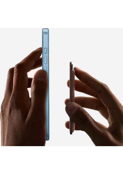 Apple iPhone 12 Mini Kılıf Crystal Wireless Kapak Şeffaf - Magsafe Kablosuz Şarj Uyumlu Şeffaf