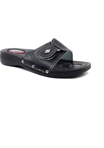 12843 Siyah Ev Yürüş Rahat Bayan Terliği
