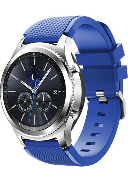 Samsung Watch 22MM Krd2 Frontier Silikon Kordon Mavi