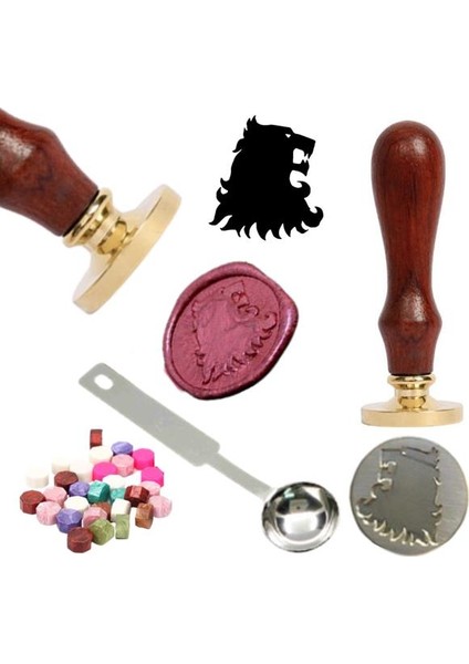 Mektup Damga Mühürü Got Direwolf + 30 Mühür Mumu + Eritme Kaşığı