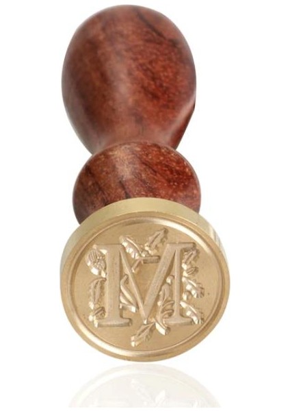 Retro Mektup Mühürü Damga M Harfi + 30 Adet Mühür Mumu + Eritme Kaşığı modelleri