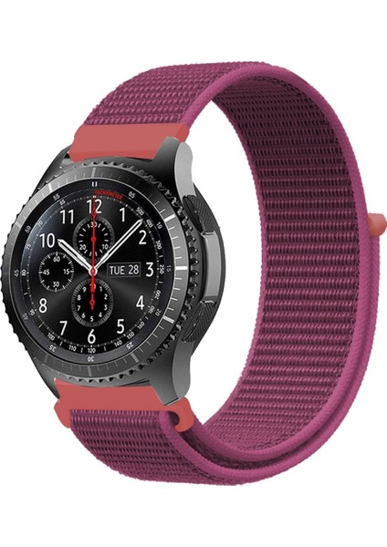 Samsung Watch 22MM Krd3 Hasır Kordon Fuşya