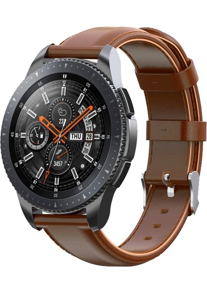 Samsung Watch 20MM KRD10 Deri Kordon Kahverengi