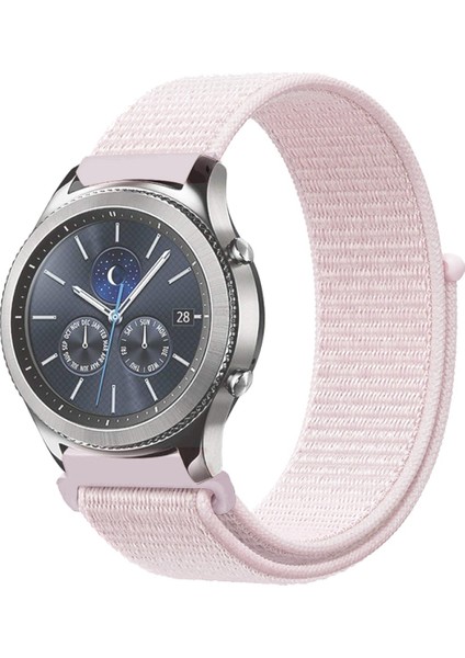 Samsung Watch 22MM Krd3 Hasır Kordon Kum Pembesi