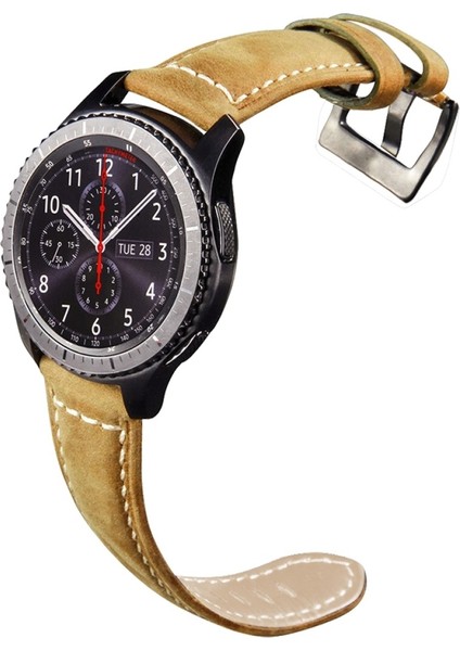 Samsung Watch 22MM KRD21 Süet Kordon Taba