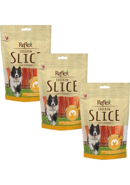 Chicken Slıce Tavuk Eti Dilimleri 80G Köpek Ödülü 3 Paket