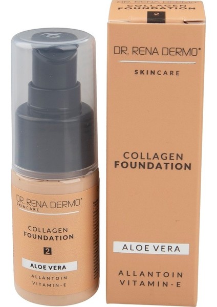 Dr. Rena Dermo Aloevera Ekstraktlı Collagen Foundation - No: 2