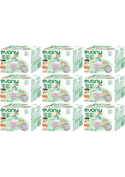 3 Katlı Filtreli Burun Telli Cerrahi Maske Çoçuklar Için 450'li Set Yumuşak Kulaklı
