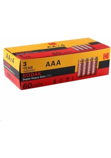 K3AHZ-S2 Super Heavy Duty Çinko Karbon Aaa Ince Kalem Pil 60'lı