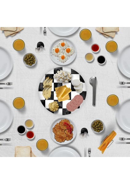 Cam Sunum Standı Damalı Desen Çap32