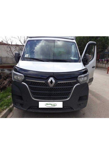 Renault Master Ön Kaput Koruma Rüzgarlığı 3mm Akrilik (Abs) Parlak Siyah Deflektör 2019->