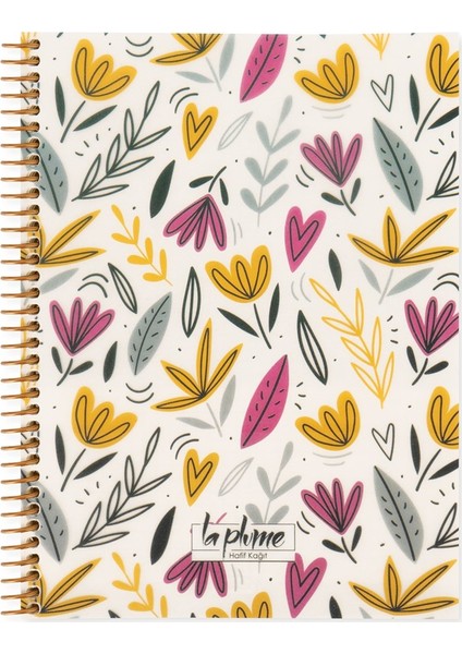 Kareli Defter La Plume Flowers 17 x 22 cm Pembe