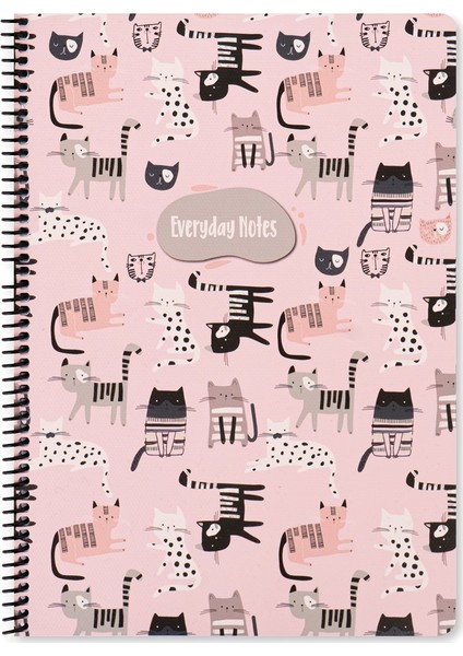 A4 Çizgili Defter Animal Friends Kediler