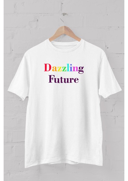 Dazzling Future Baskılı Bisiklet Yaka Erkek Tişört