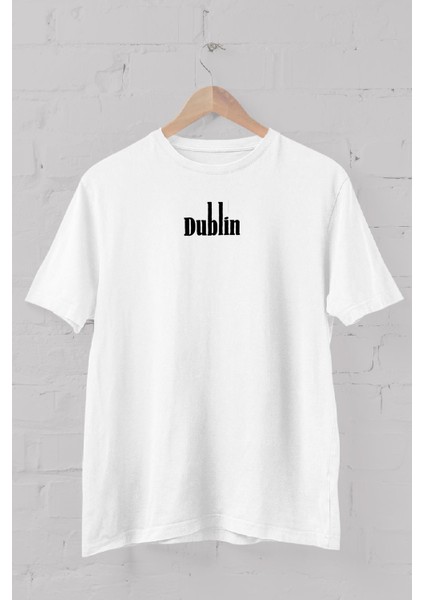 Dublin Baskılı Bisiklet Yaka Erkek Tişört